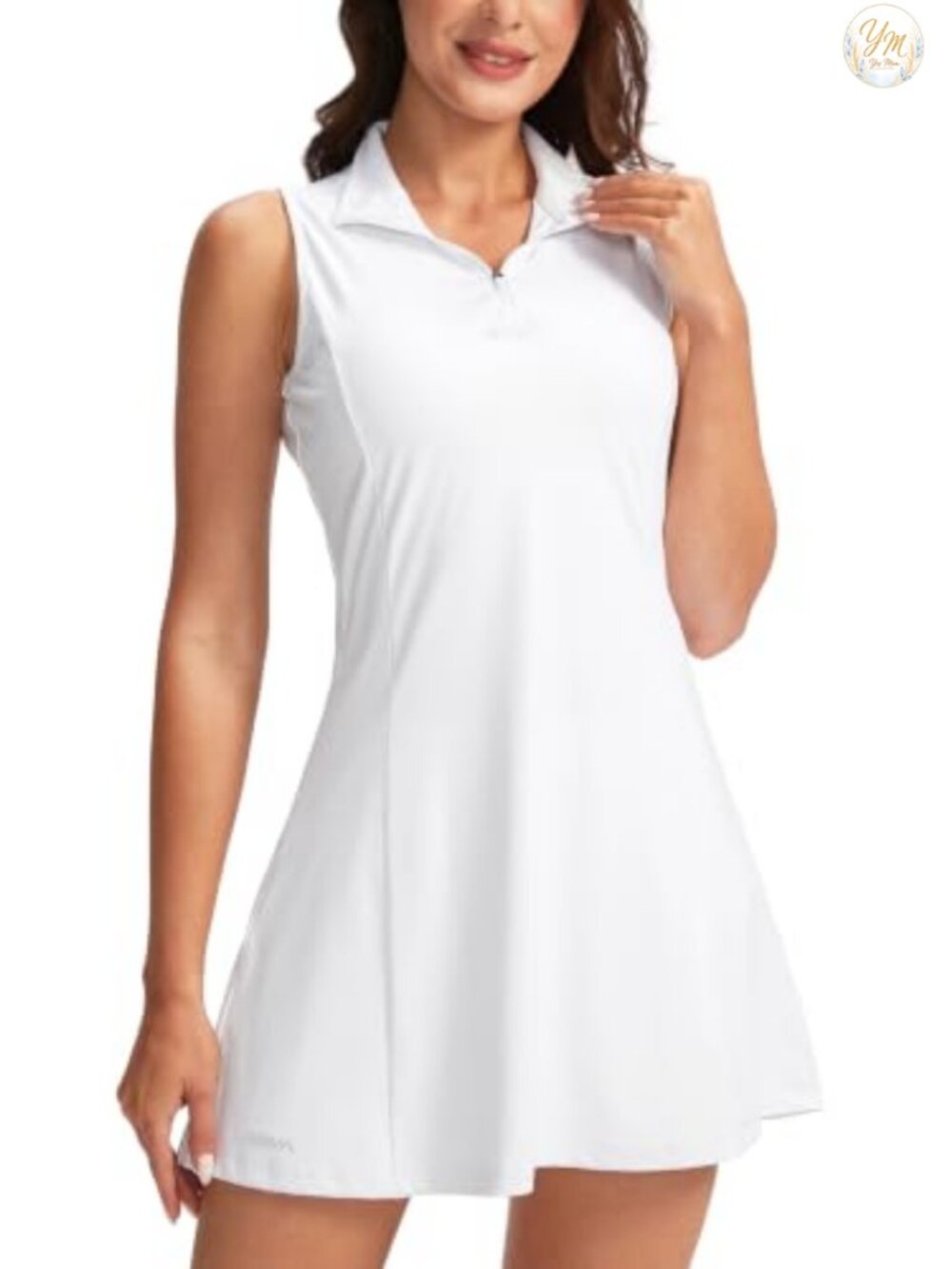 Active Golf Dress with Matching Shorts, Zip Pockets, 82% Polyester 18% Elastane